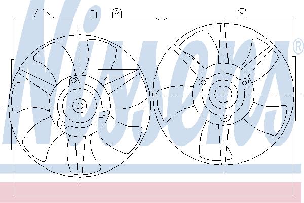 Nissens 85276 Hub, engine cooling fan wheel 85276