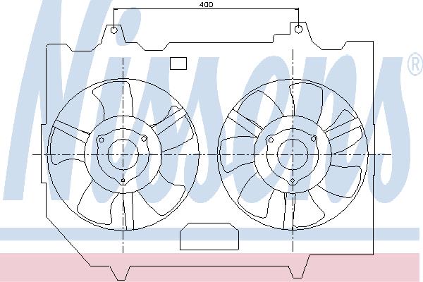Nissens 85279 Hub, engine cooling fan wheel 85279