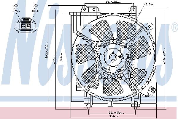 Nissens 85284 Hub, engine cooling fan wheel 85284