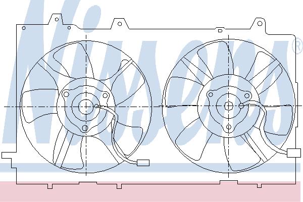 Nissens 85286 Hub, engine cooling fan wheel 85286