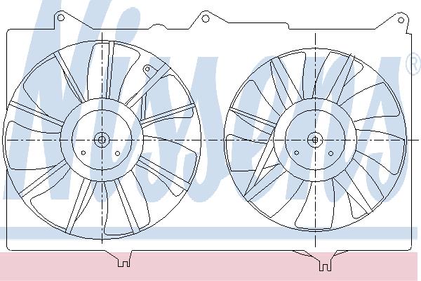 Nissens 85287 Hub, engine cooling fan wheel 85287
