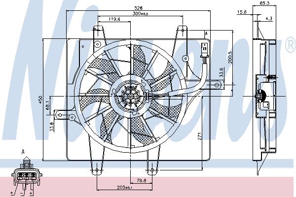 Nissens 85289 Hub, engine cooling fan wheel 85289