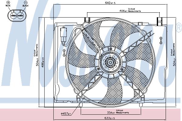 Nissens 85290 Hub, engine cooling fan wheel 85290