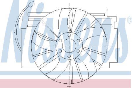 Nissens 85293 Hub, engine cooling fan wheel 85293