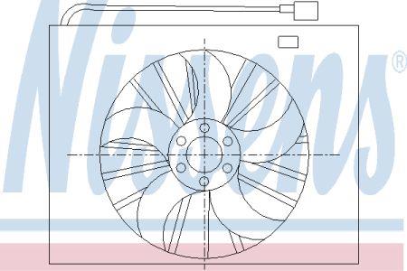 Nissens 85295 Hub, engine cooling fan wheel 85295