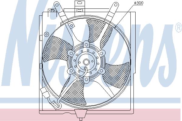 Nissens 85298 Hub, engine cooling fan wheel 85298