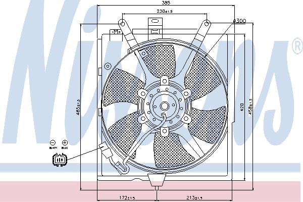 Nissens 85299 Hub, engine cooling fan wheel 85299