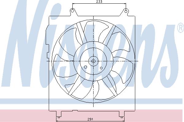Nissens 85301 Hub, engine cooling fan wheel 85301
