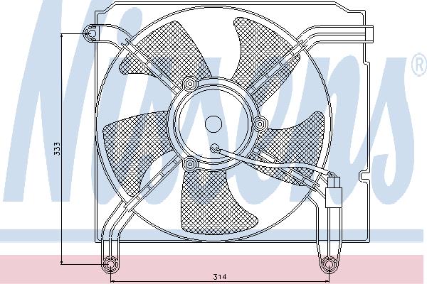 Nissens 85349 Hub, engine cooling fan wheel 85349
