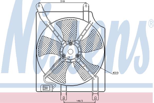 Nissens 85354 Hub, engine cooling fan wheel 85354