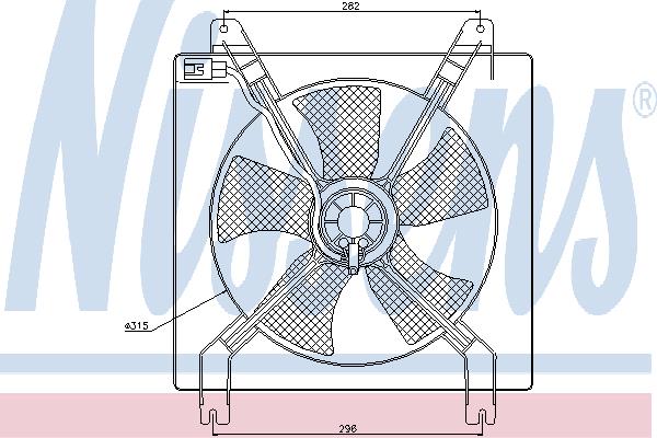 Nissens 85355 Hub, engine cooling fan wheel 85355