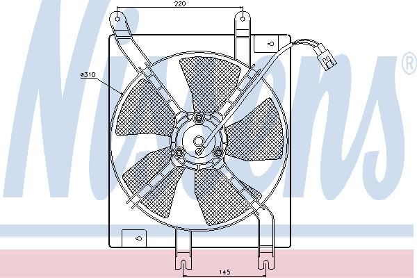 Nissens 85356 Hub, engine cooling fan wheel 85356