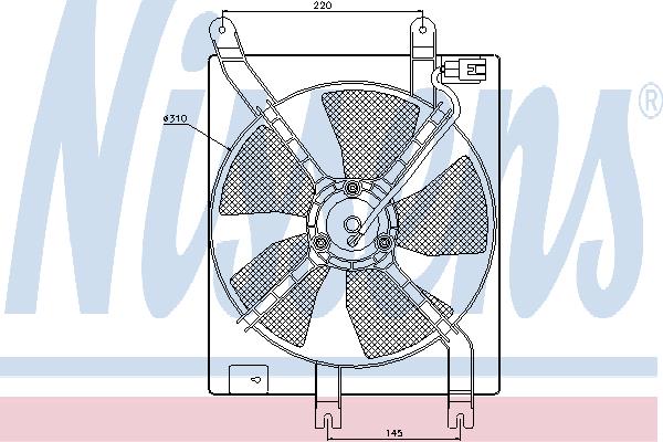 Nissens 85357 Hub, engine cooling fan wheel 85357