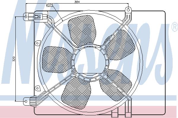 Nissens 85359 Hub, engine cooling fan wheel 85359