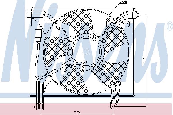 Nissens 85360 Hub, engine cooling fan wheel 85360