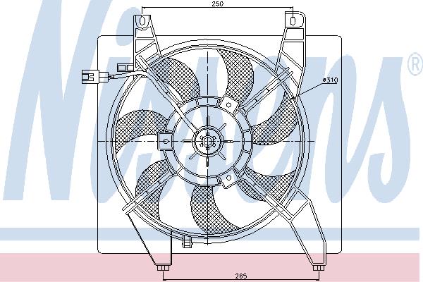 Nissens 85363 Hub, engine cooling fan wheel 85363