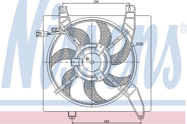 Nissens 85364 Hub, engine cooling fan wheel 85364