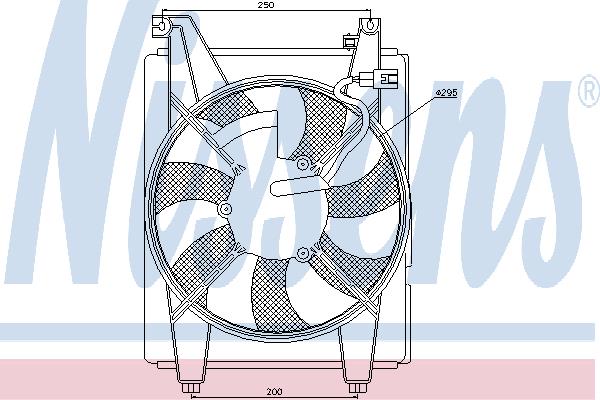 Nissens 85369 Hub, engine cooling fan wheel 85369