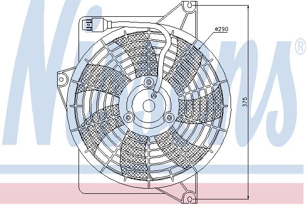 Nissens 85371 Hub, engine cooling fan wheel 85371