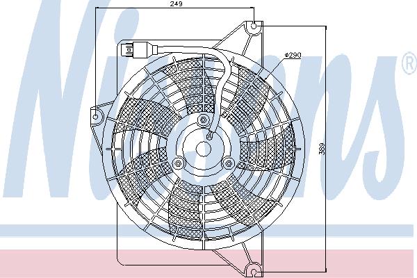 Nissens 85372 Hub, engine cooling fan wheel 85372
