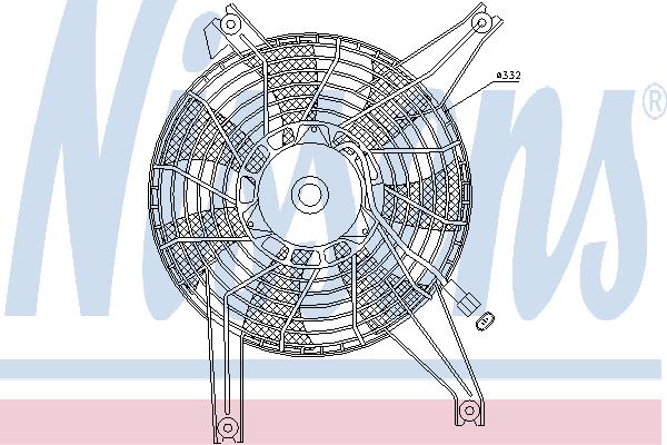 Nissens 85383 Hub, engine cooling fan wheel 85383