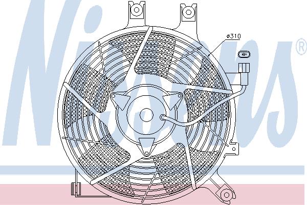 Nissens 85384 Hub, engine cooling fan wheel 85384