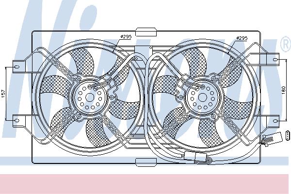 Nissens 85386 Hub, engine cooling fan wheel 85386