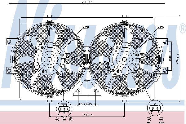 Nissens 85388 Hub, engine cooling fan wheel 85388