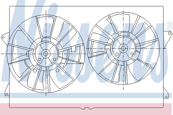Nissens 85393 Hub, engine cooling fan wheel 85393