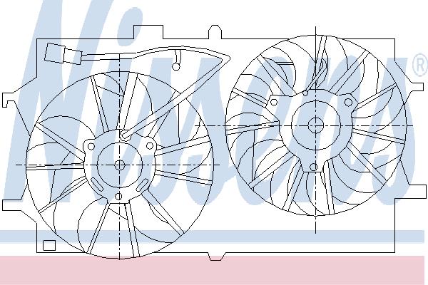 Nissens 85394 Hub, engine cooling fan wheel 85394