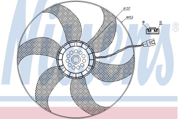 Nissens 85403 Hub, engine cooling fan wheel 85403