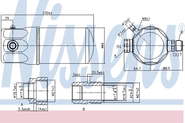 Nissens 95165 Dryer, air conditioner 95165