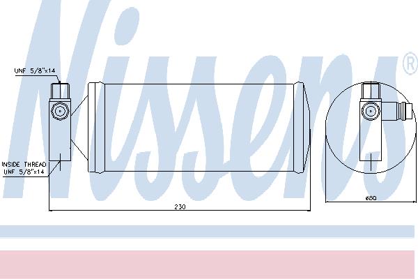 Nissens 95257 Dryer, air conditioner 95257 95257 Nissens Dryer, air conditioner
