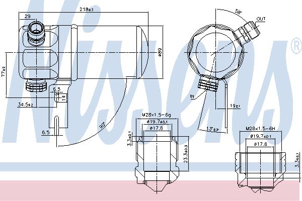 Nissens 95263 Dryer, air conditioner 95263