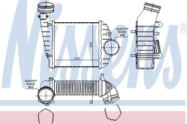 Nissens 96469 Intercooler, charger 96469