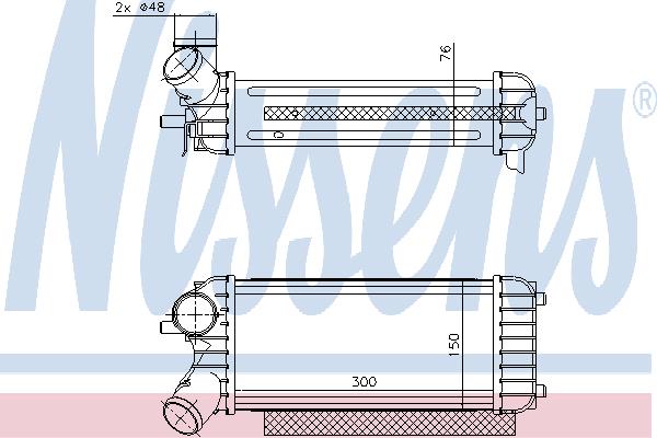 Turbocharger intercooler Ford: 96491 Nissens Intercooler, charger