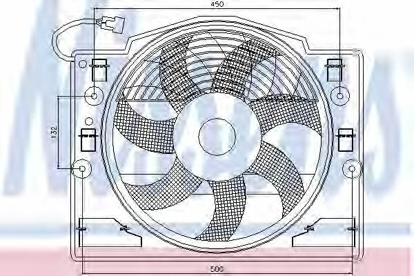 Nissens 85420 Hub, engine cooling fan wheel 85420