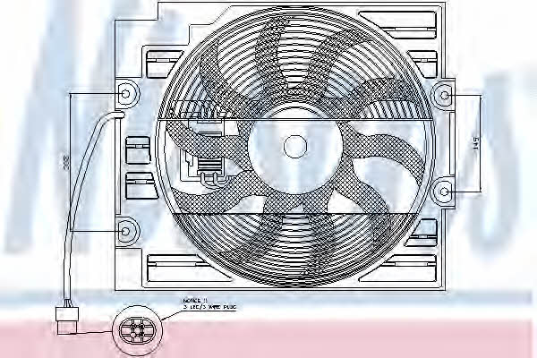 Nissens 85422 Hub, engine cooling fan wheel 85422