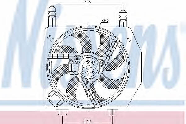 Nissens 85426 Hub, engine cooling fan wheel 85426