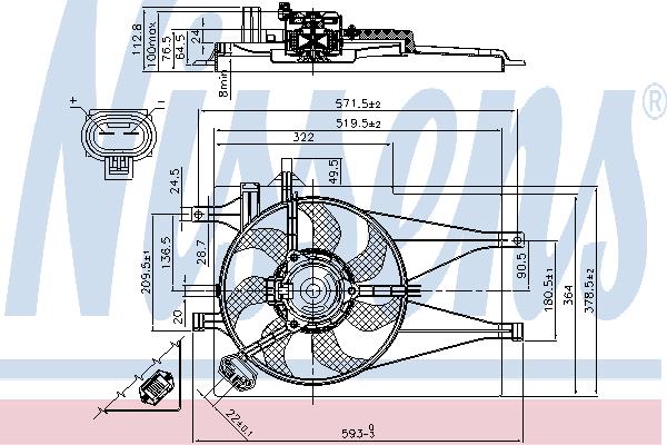 85435 Nissens Hub, engine cooling fan wheel
