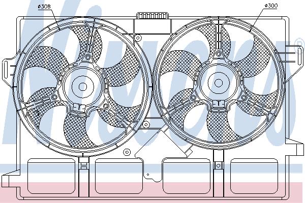 Nissens 85440 Hub, engine cooling fan wheel 85440