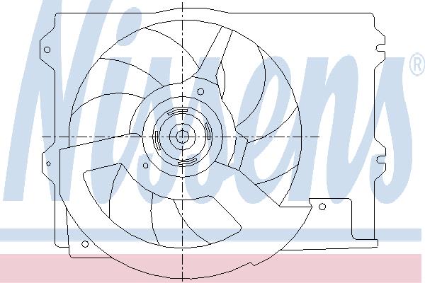 Nissens 85444 Hub, engine cooling fan wheel 85444