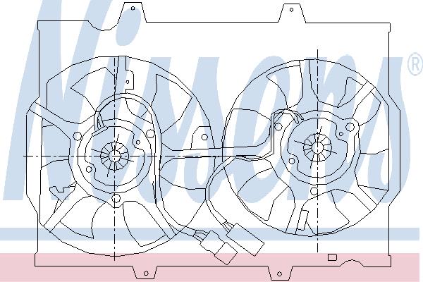 Nissens 85446 Hub, engine cooling fan wheel 85446