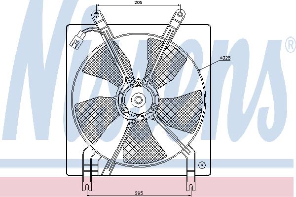 Nissens 85447 Hub, engine cooling fan wheel 85447