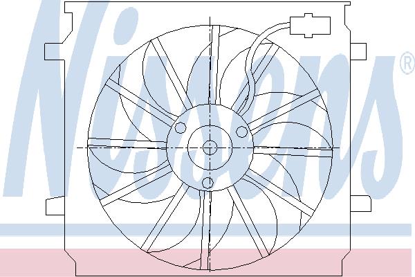 Nissens 85452 Hub, engine cooling fan wheel 85452