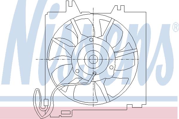 Nissens 85456 Hub, engine cooling fan wheel 85456
