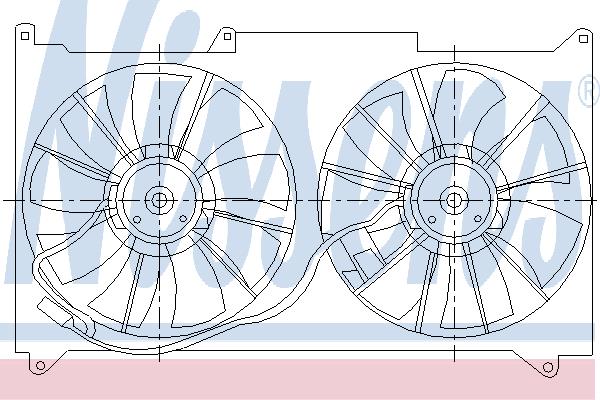 Nissens 85486 Hub, engine cooling fan wheel 85486