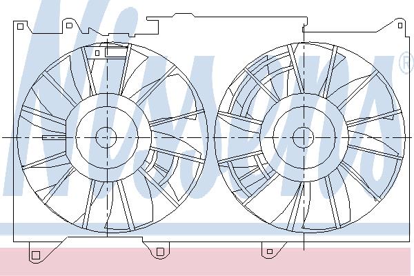 Nissens 85487 Hub, engine cooling fan wheel 85487
