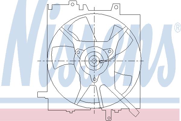 Nissens 85490 Hub, engine cooling fan wheel 85490