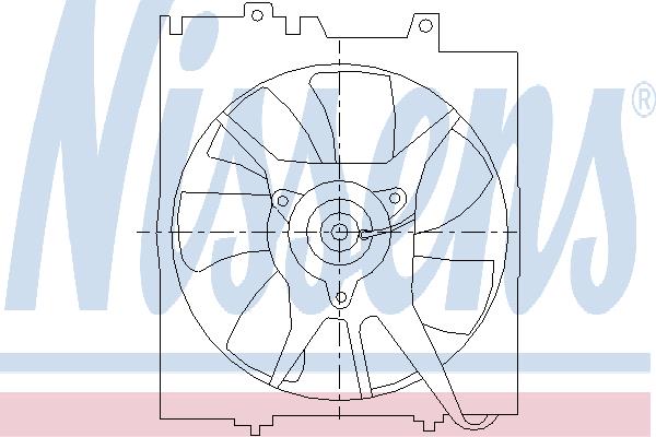 Nissens 85491 Hub, engine cooling fan wheel 85491